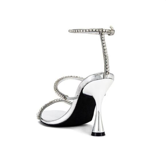 Jeffrey Campbell Demonica Sandals Silver shoes high heels Rhinestone Revolve 9.5 - Picture 4 of 14